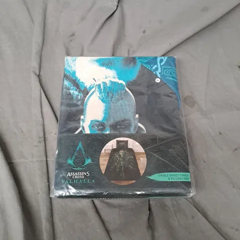 ASSASSINS CREED VALHALLA SINGLE DUVET SET IN BLUE MULTI