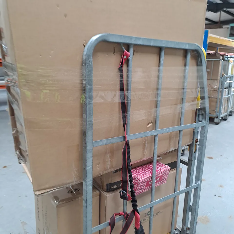 CAGE OF APPROX 5 ASSORTED FIT QUESTS , SCREEN PROTECTORS , PAIR OF SOFIA SHOES , ETC  