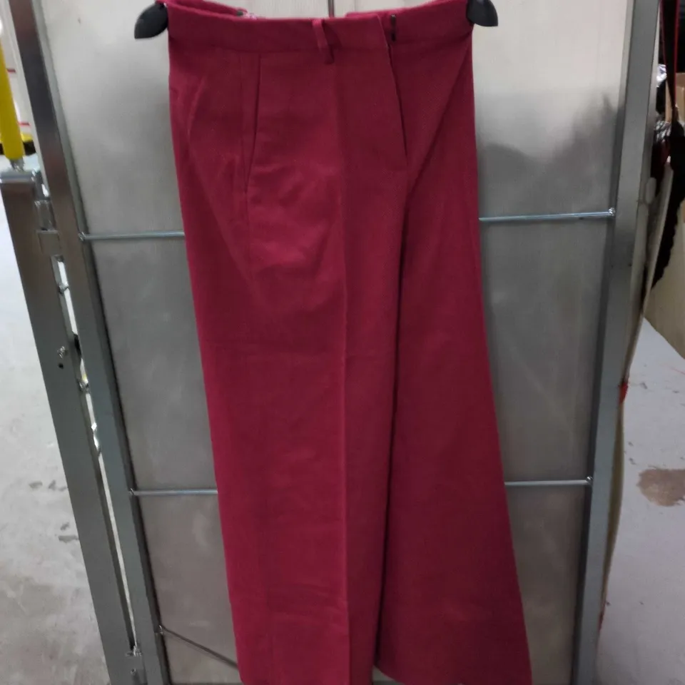 BODEN WOMEN'S MAGENTA WIDE-LEG TROUSERS, UK 6R (US 2R)