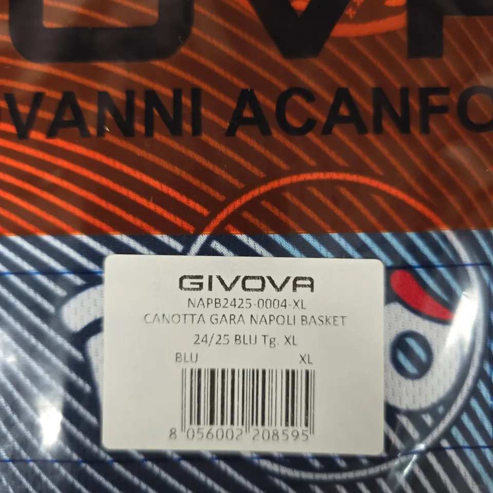 GIVOVA NAPOLI BASKET CANOTTA GARA NAPOLI BASKET TANK TOP – BLUE, XL