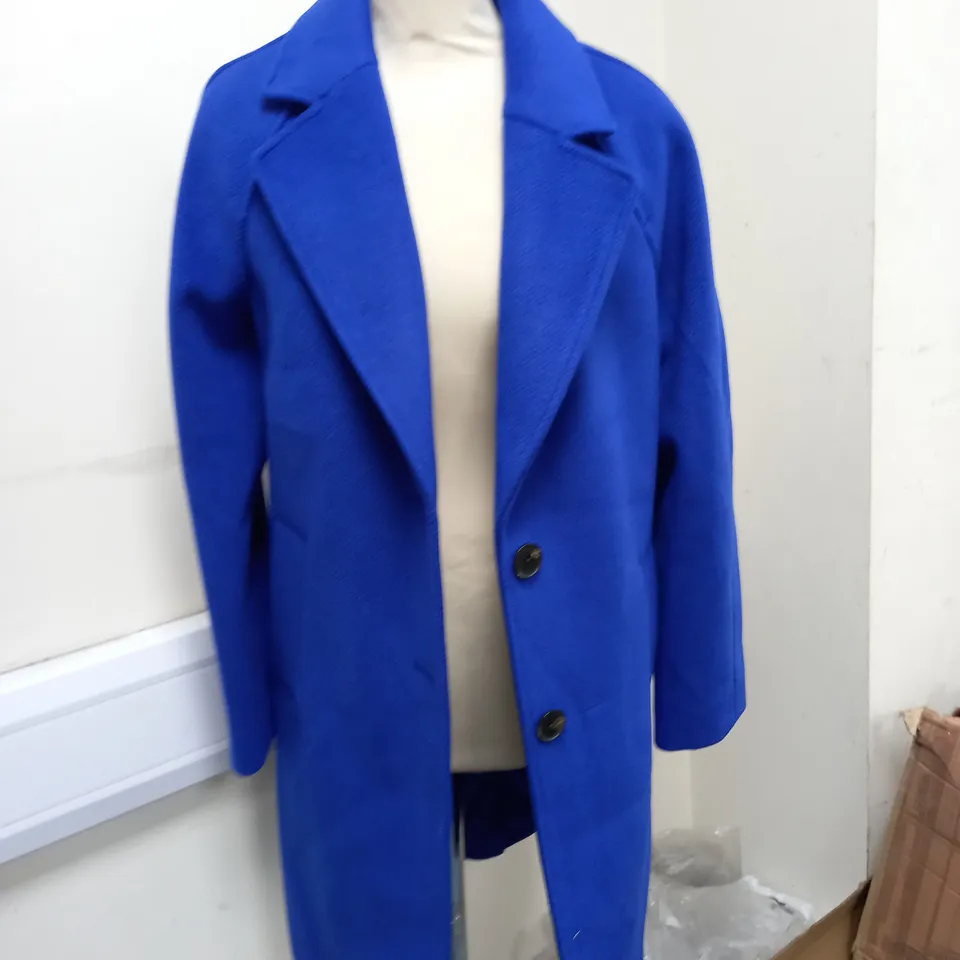 WOMENS M&S DOWN COAT ELECTRIC BLUE SIZE 8