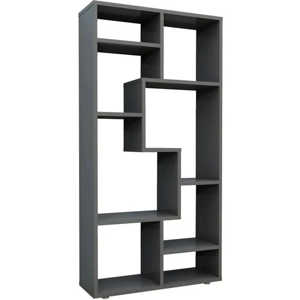 BOXED VCM LANISA M BOOKCASE, ANTHRACITE, 58×116×20CM