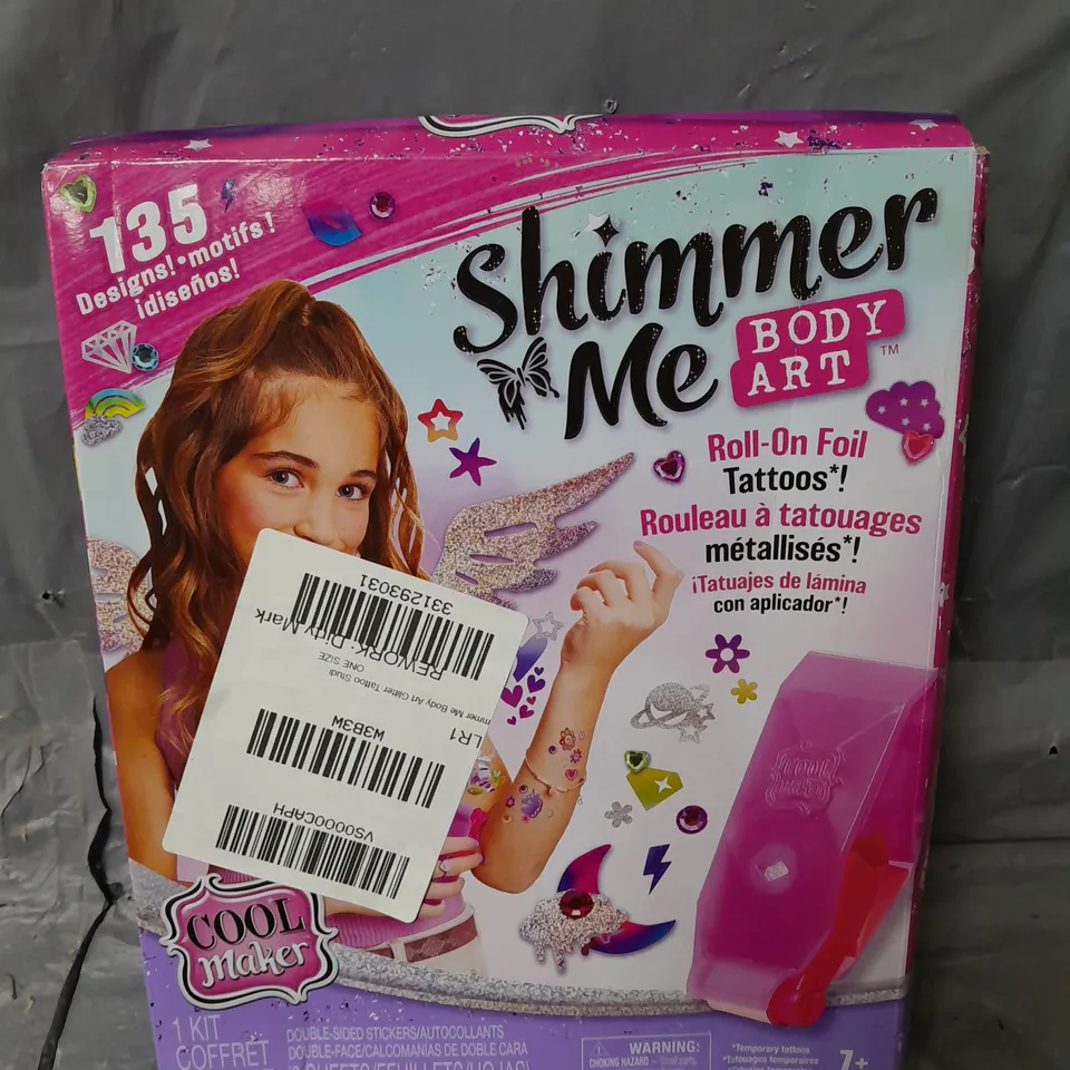 BOXED COOLMAKER SHIMMER ME BODY ART GLITTER TATTOO STUDIO