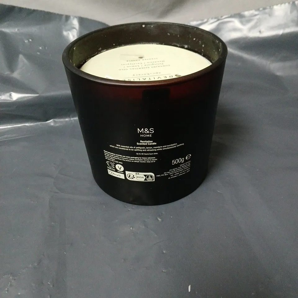 M&S REVITALISE APOTHECARY 500G CANDLE UNBOXED