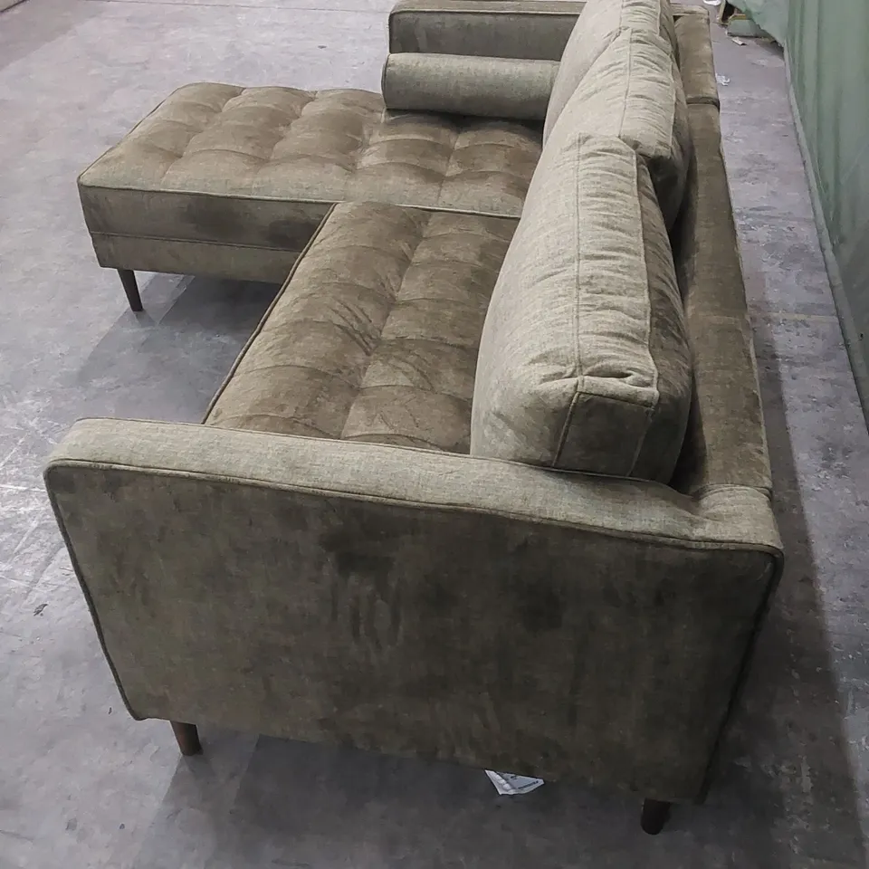 NEW ORLEANS CORNER CHAISE SOFA - OLIVE GREEN