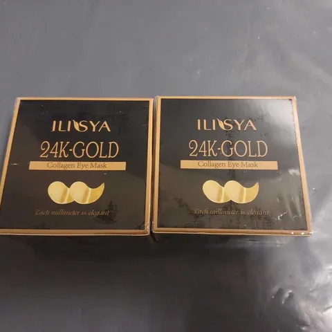 LOT OF 2 SEALED ILISYA 24K GOLD COLLAGEN EYE MASK'S