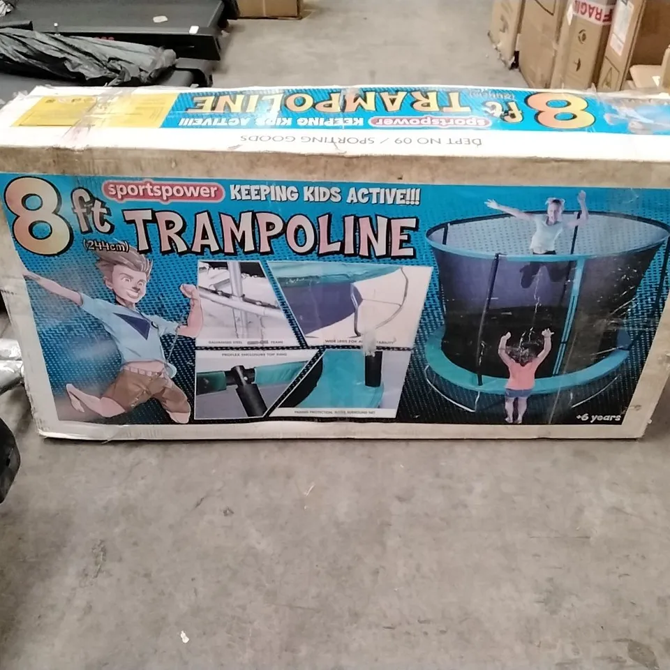 BOXED SPORTSPOWER 8FT TRAMPOLINE 