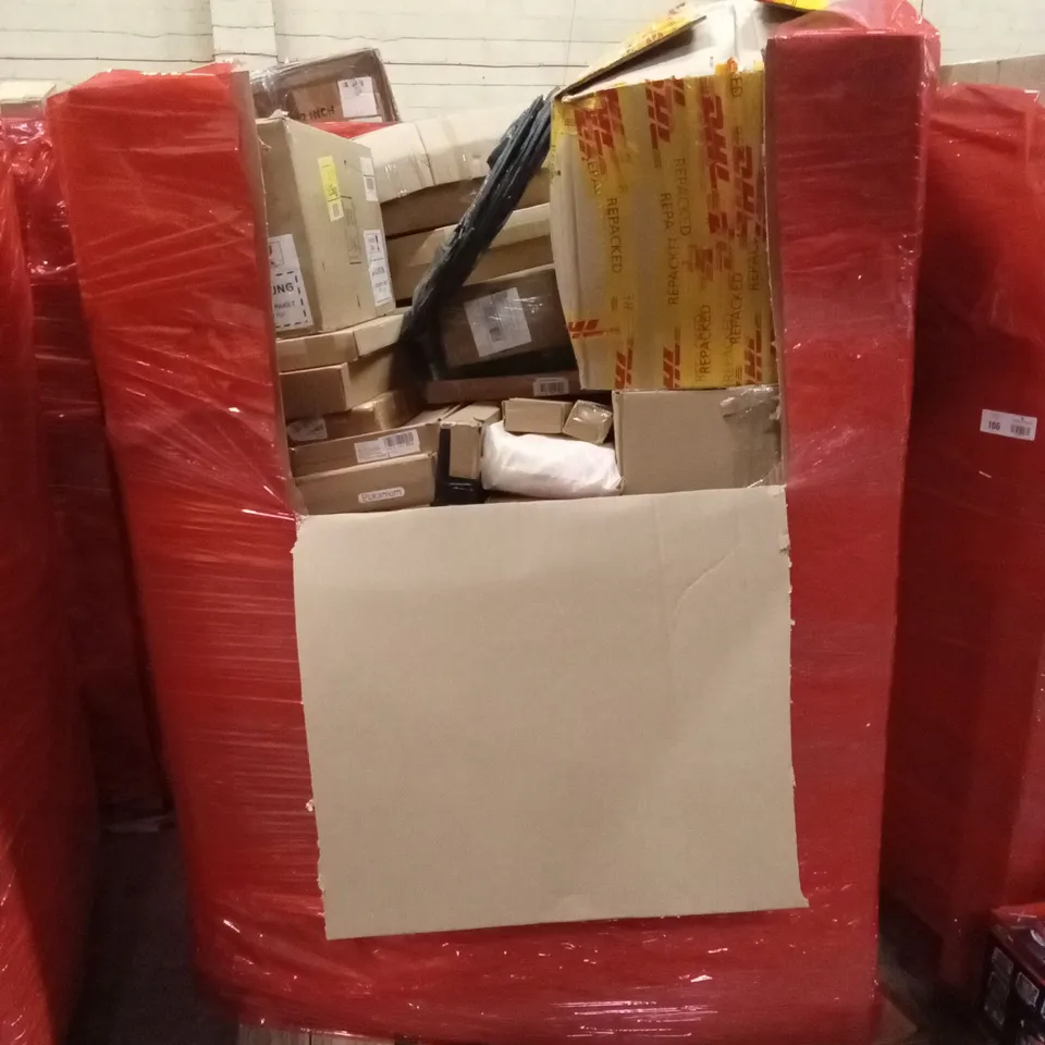 PALLET OF ASSORTED HOUSEHOLD GOODS AND PRODUCTS TO INCLUDE; DINNERWARE SET, TOYS, AIRER ETC