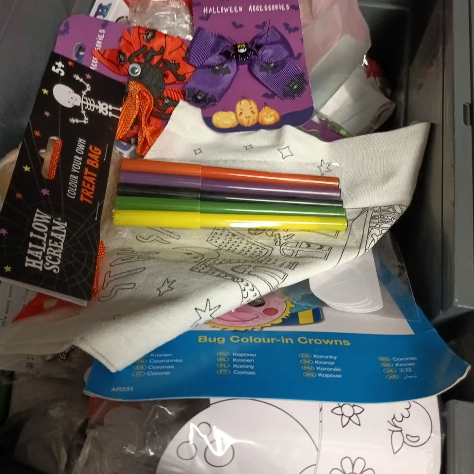 BOX OF APPROXIMATELY 15 ASSORTED TOYS INCLUDING POP POWERS OF PERSUASION GAME , UNO STACKO AND PUZZLE CATERPILLAR