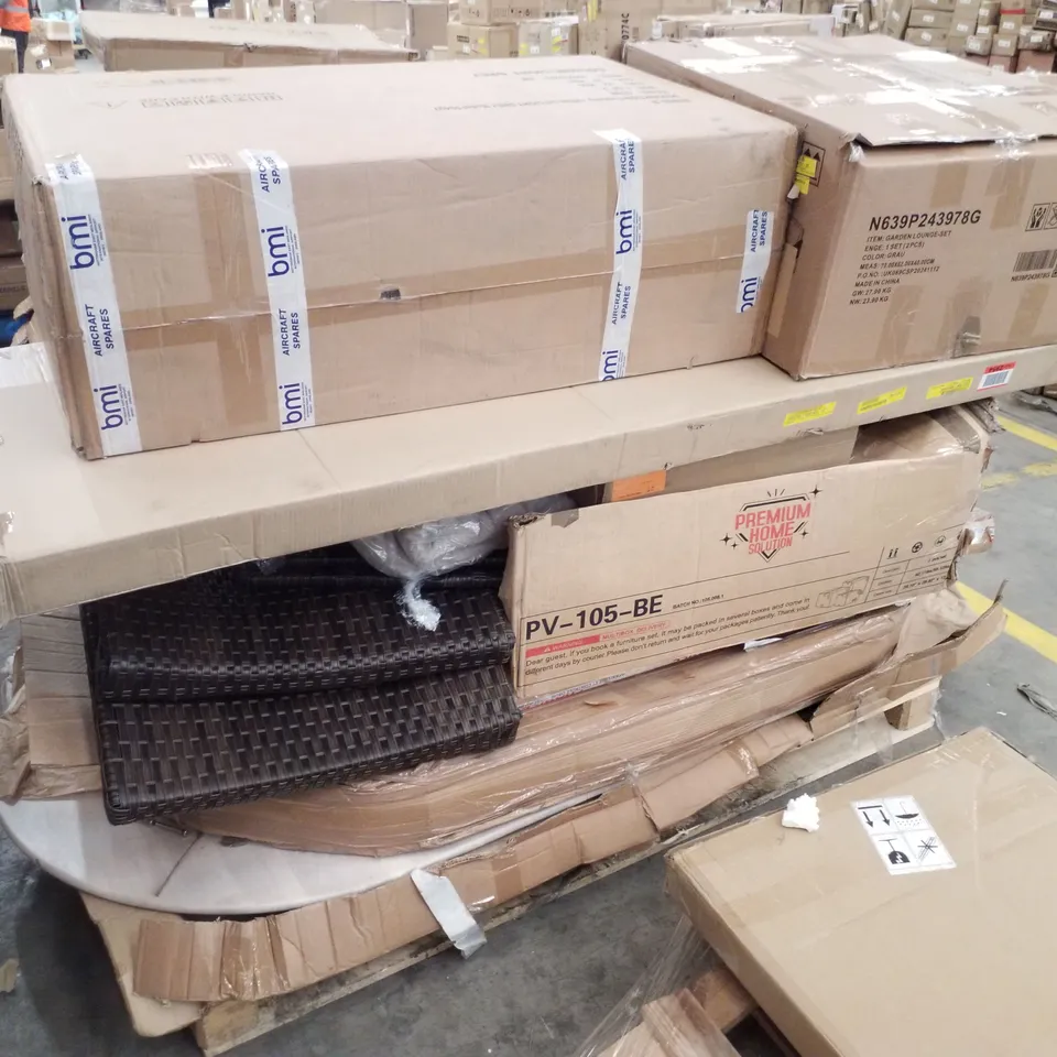 PALLET CONTAINING ASSORTED FLATPACK FURNITURE PARTS 
