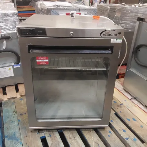 WILLIAMS AMBER HA135-SA R1 135 LTR UNDERCOUNTER SINGLE DOOR STAINLESS STEEL COMMERCIAL DISPLAY FRIDGE