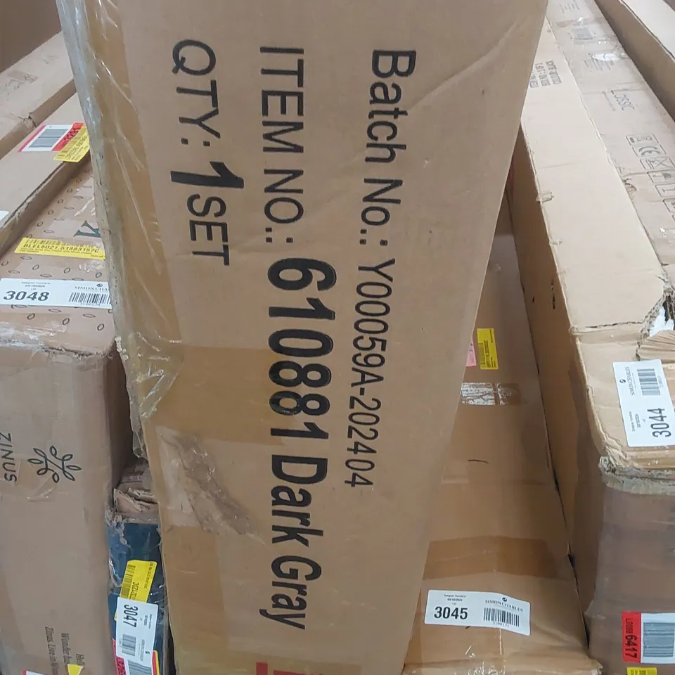 BOXED 2 SEATER CLIC CLAC SOFA BED - DARK GREY (1 BOX)