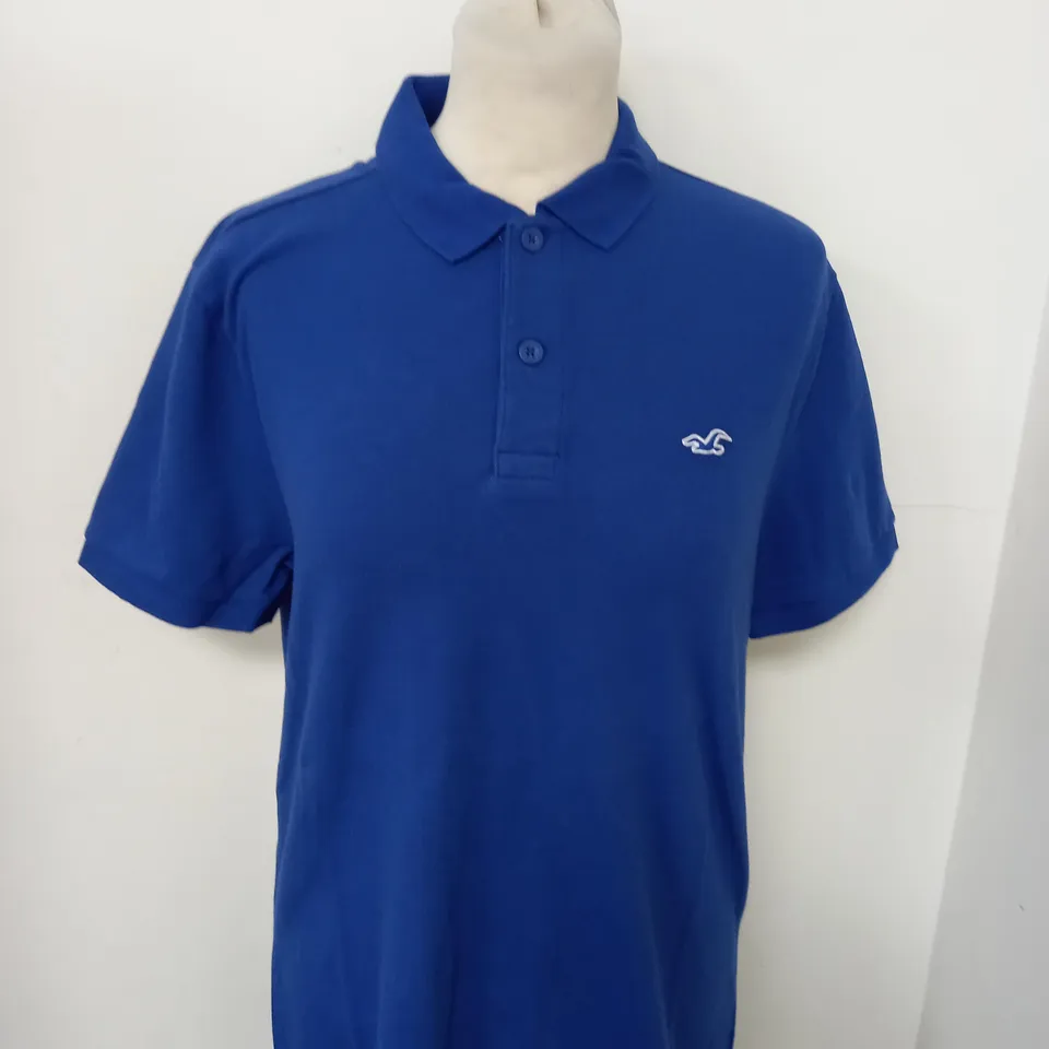 HOLLISTER CASUAL POLO SHIRT IN BLUE SIZE M