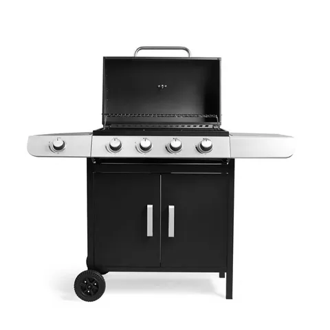 BOXED VONHAUS 4 - BURNER COUNTERTOP NATURAL GAS 9500 BTU GAS GRILL WITH SIDEBOARD AND CABINET (1 BOX)