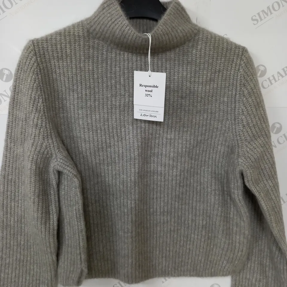 & OTHER STORIES HIGH NECK KNITTED JUMPER - EUR XS