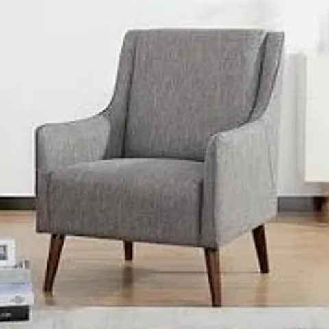 CLUB FABRC ACCENT CHAIR- LIGHT GREY