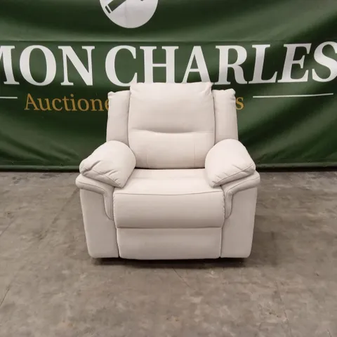 ALBION CHENILLE HIGH BACK MANUAL RECLINER ARMCHAIR