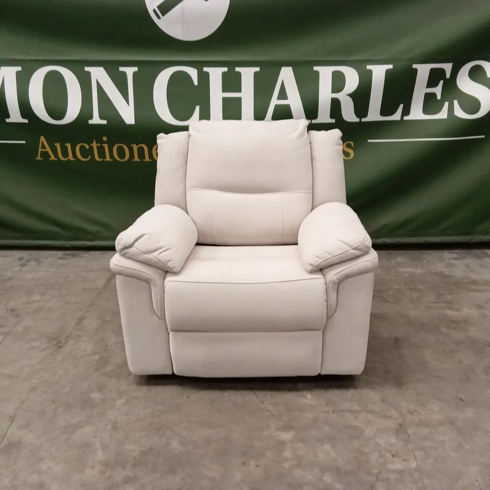 ALBION CHENILLE HIGH BACK MANUAL RECLINER ARMCHAIR RRP £479