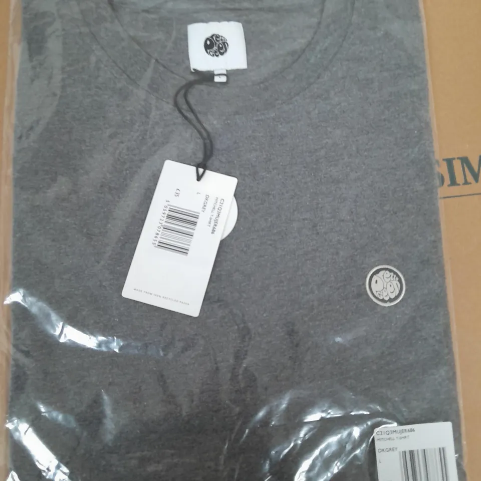 PRETTY GREEN MITCHELL T-SHIRT IN GREY - SIZE LARGE