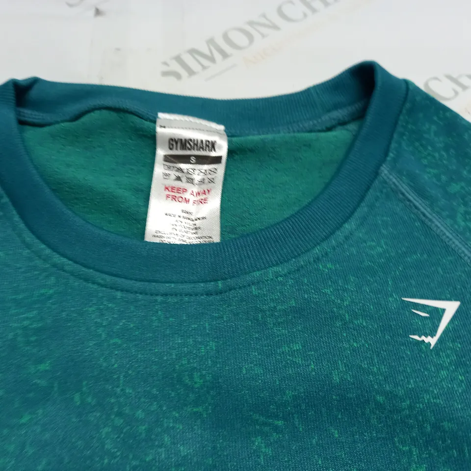 GYMSHARK GREEN TRAINING JUMPER - S