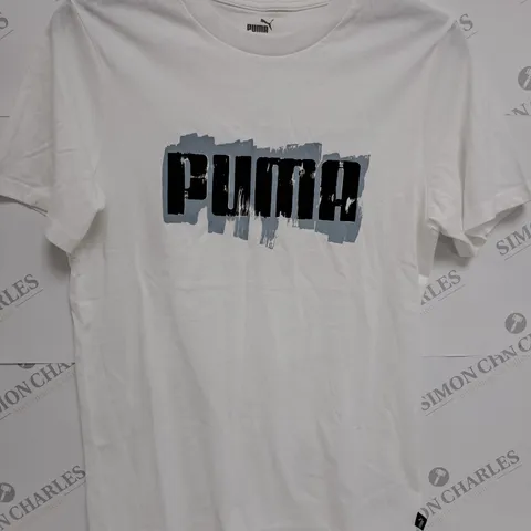 PUMA CREW NECK WHITE T-SHIRT - EU XS