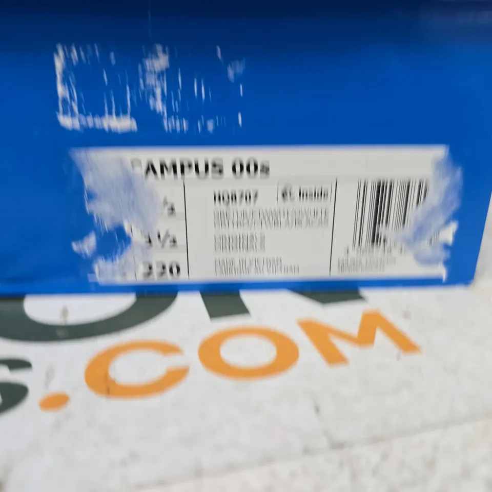BOXED PAIR OF ADIDAS CAMPUS TRAINERS - UK SIZE 4