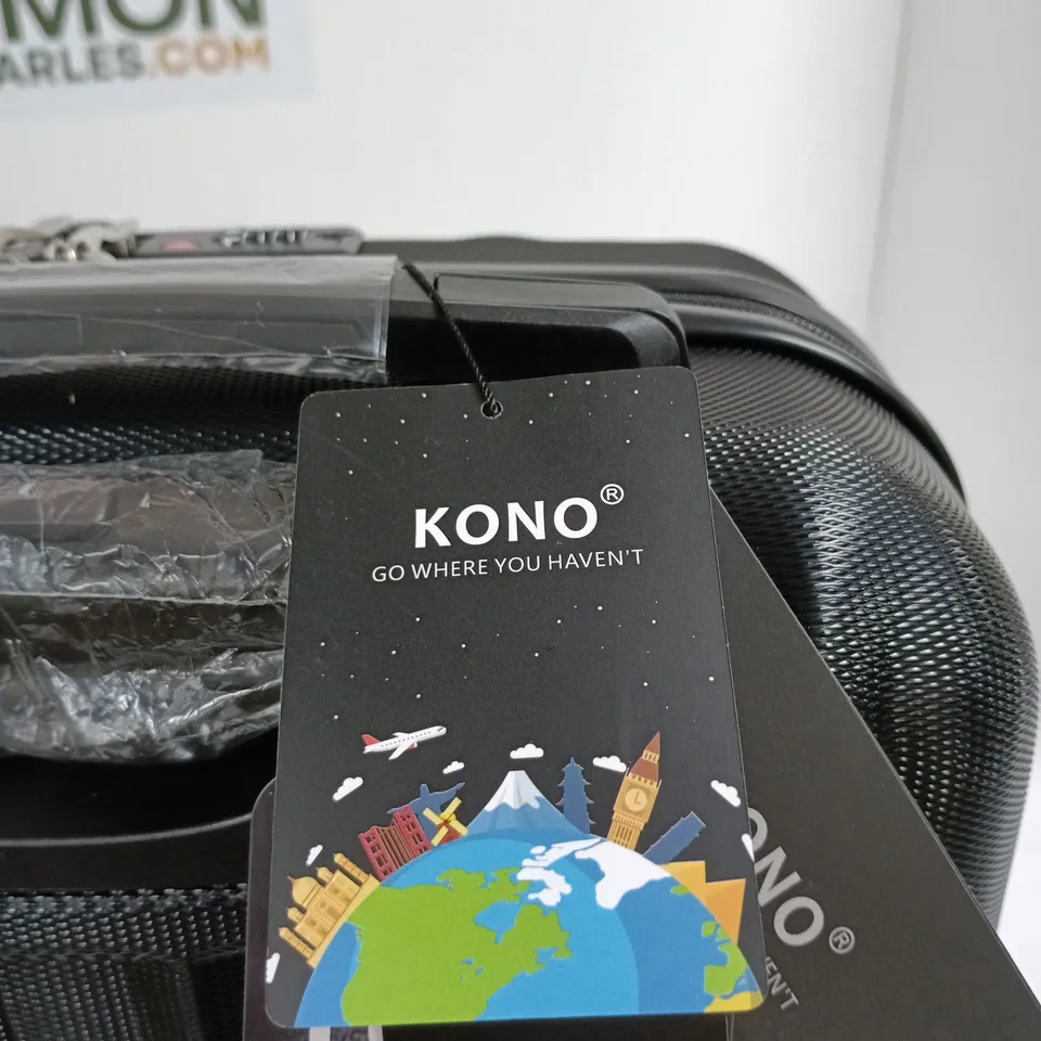 KONO 19IN HARD SHELL LUGGAGE – STYLE K1773-1L-BK, BLACK