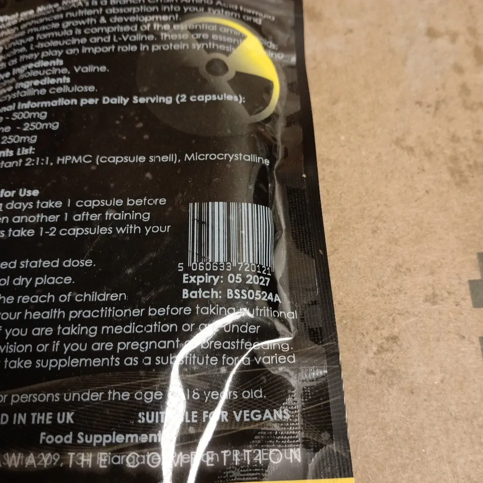 2 X NUKE NUTRITION BCAA 1000MG SERVING 60 CAPSULES