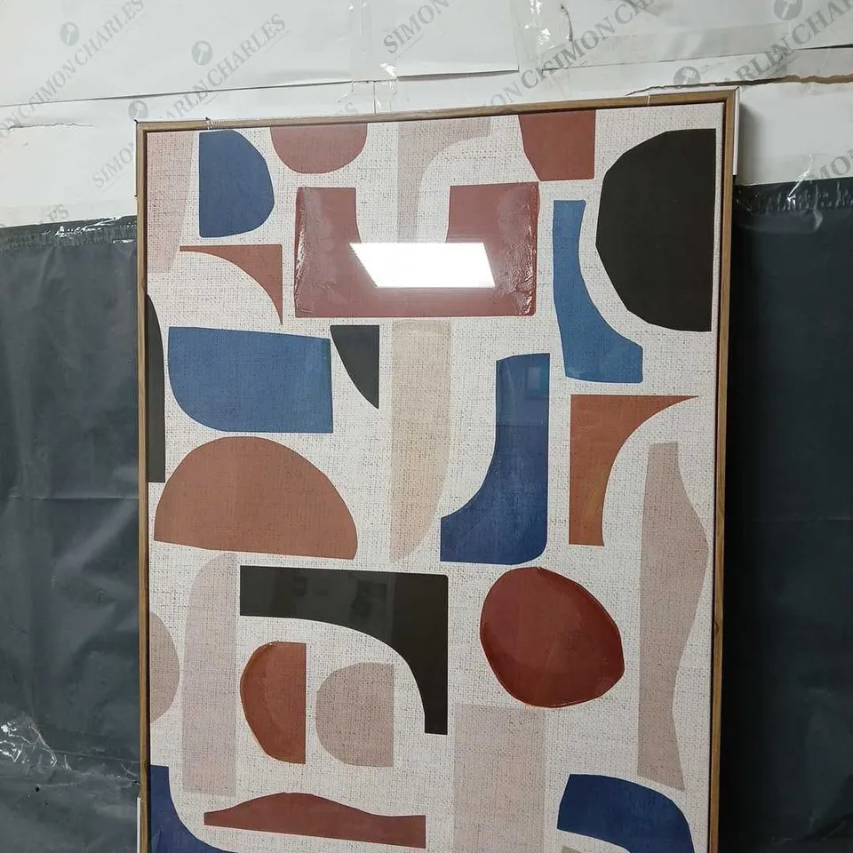 CAPPED CANVAS ABSTRACT MULTI SHAPES 60X80CM - COLLECTION ONLY