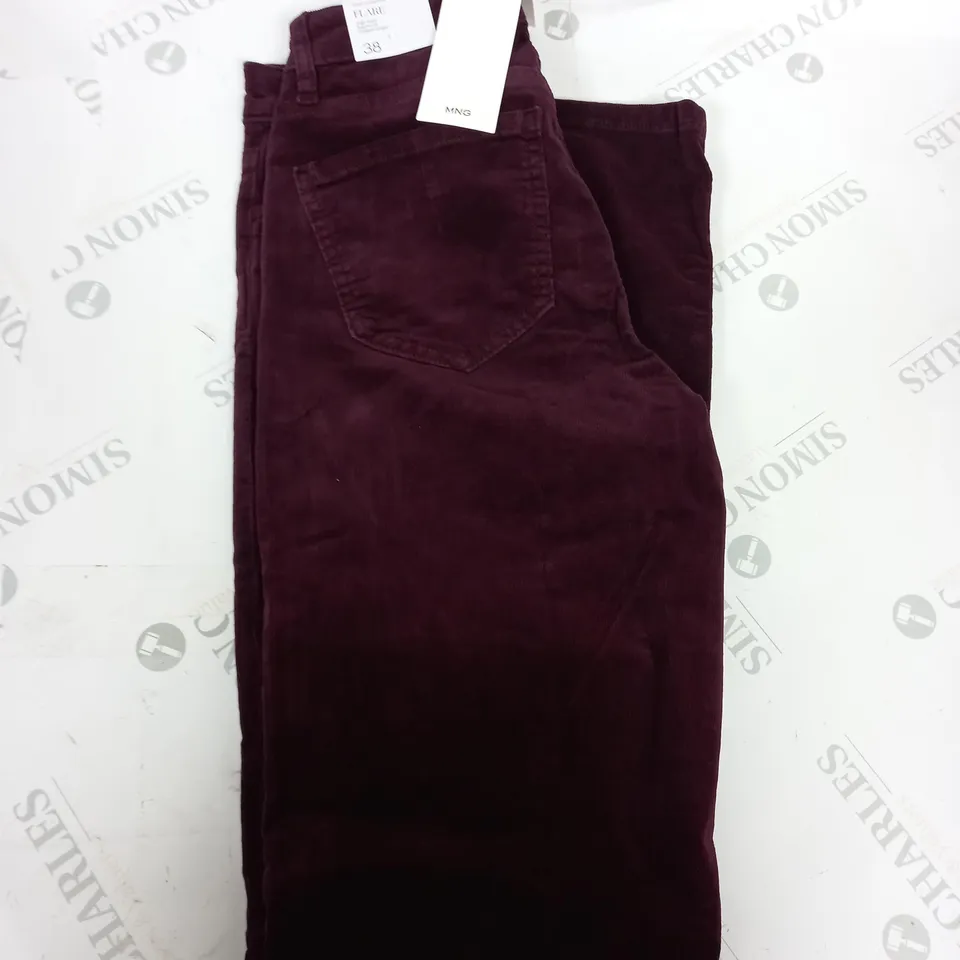 MNG SUEDE FLARED TROUSERS SIZE 10