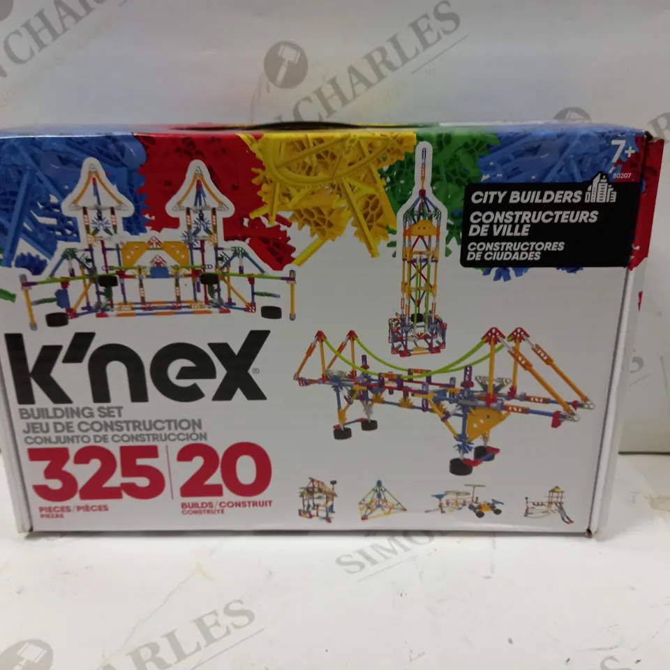 BOXED K'NEX BUILDING SET 325 PIECES 20 BUILDS