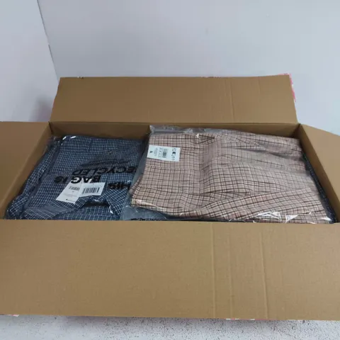 BOX OF APPROXIMATELY 15 ASSORTED CLOTHING ITEMS TO INCLUDE: LONG SLEEVE SHIRT XL