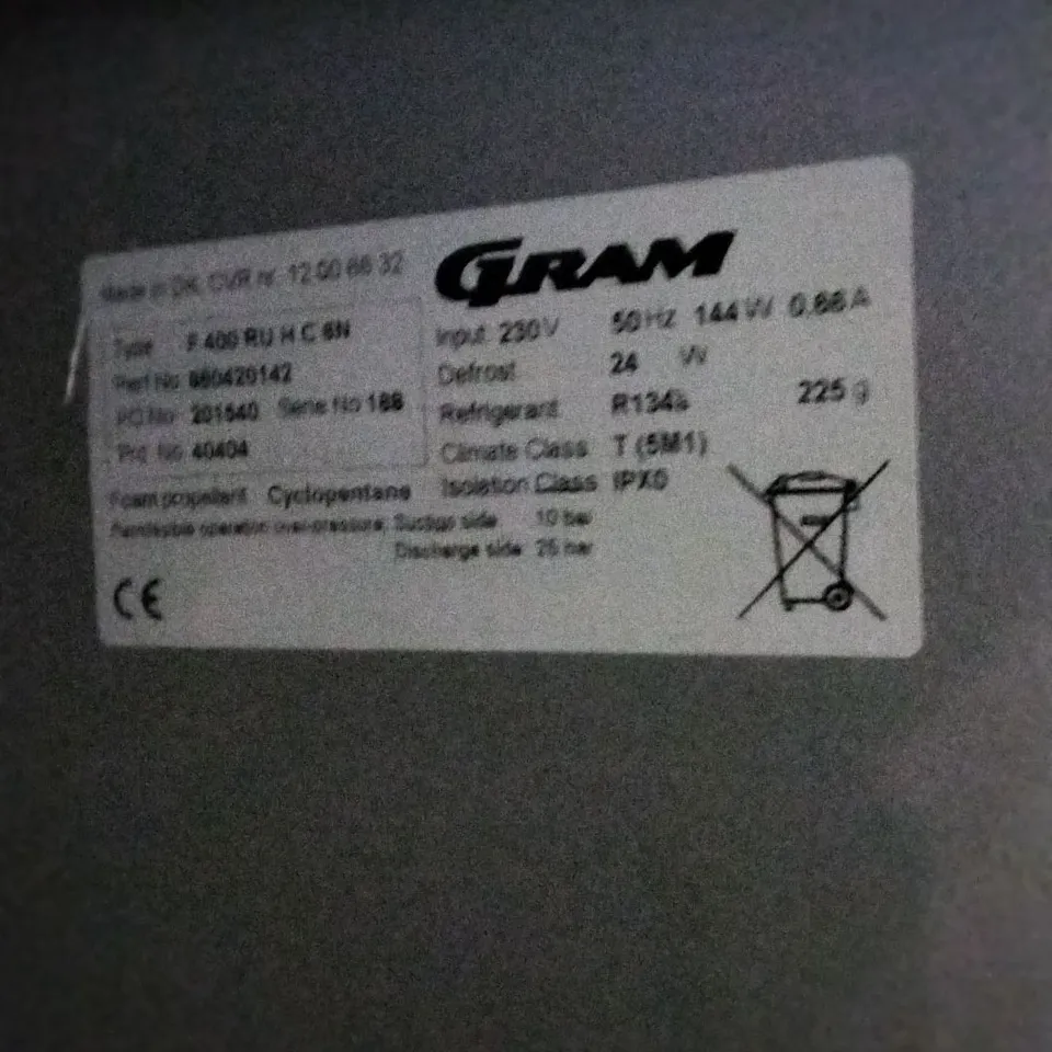 GRAM F 400 RU H C 6N TALL COMMERCIAL SINGLE DOOR FREEZER