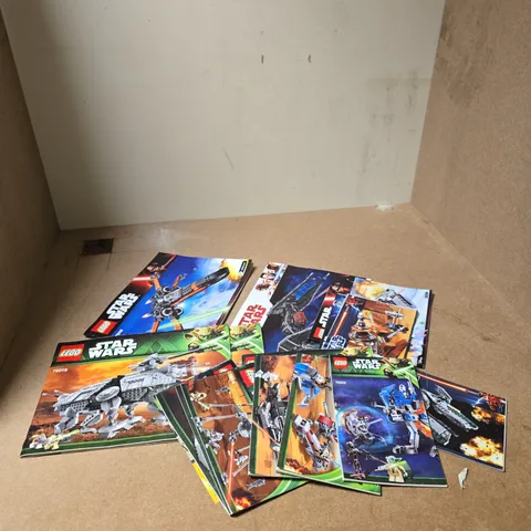 APPROXIMATELY 12 ASSORTED STAR WARS LEGO MANUALS