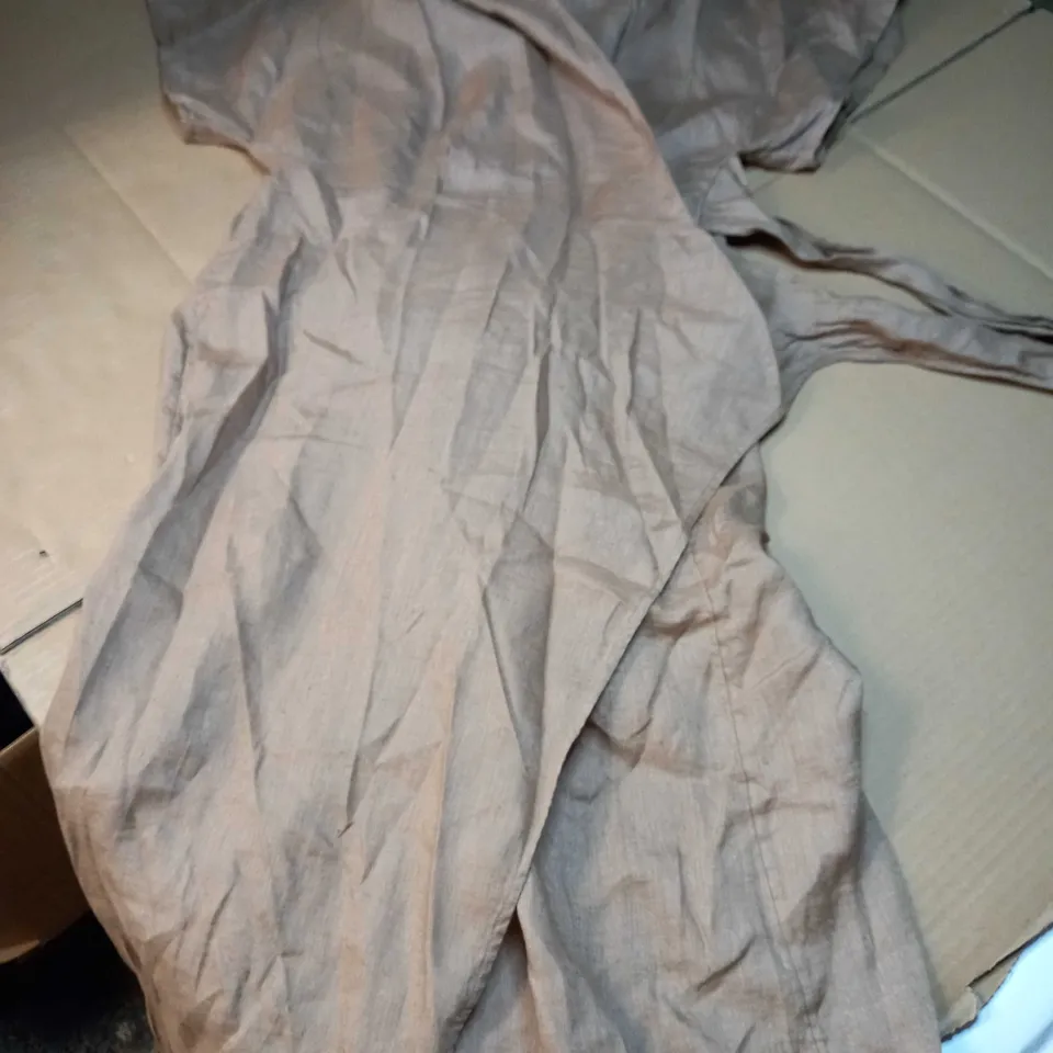 &OTHER STORIES DARK OATMEAL WRAP AROUND DRESS 