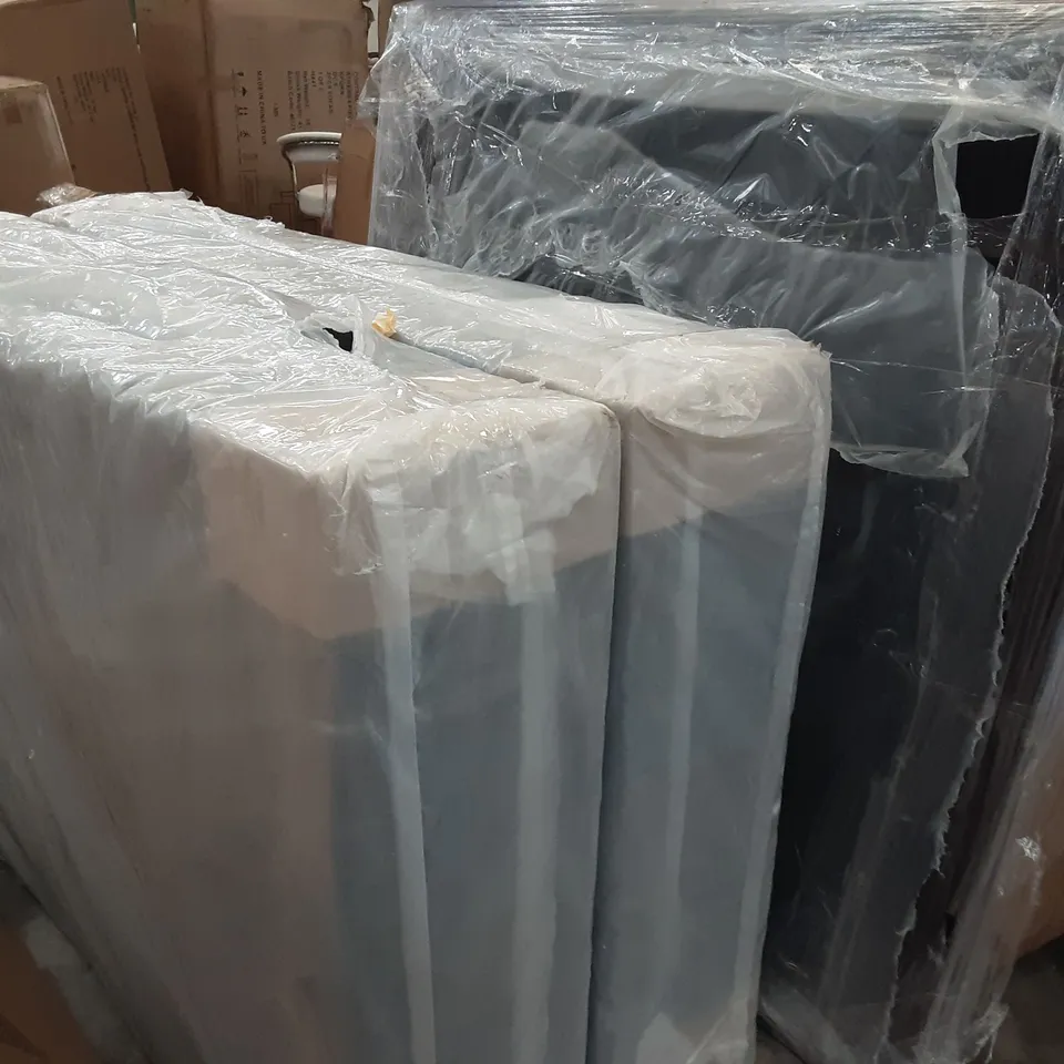 WRAPPED LUXURY 4D KINGSIZE BLACK VELVET BED WITH HEADBOARD - 3 PARTS 