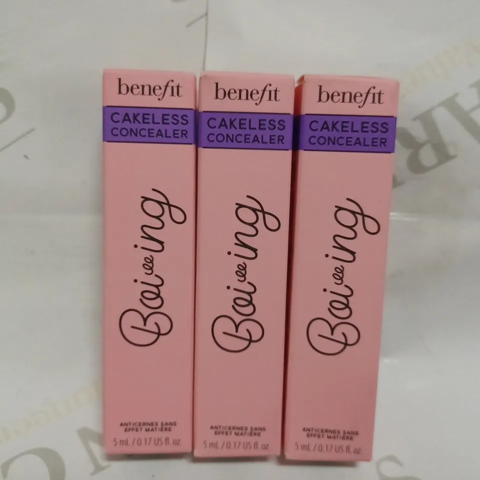 BOX OF 3 BENEFIT BOI-ING CAKELESS CONCEALER - JUMP IN MEDIUM-TAN WARM 3X5ML