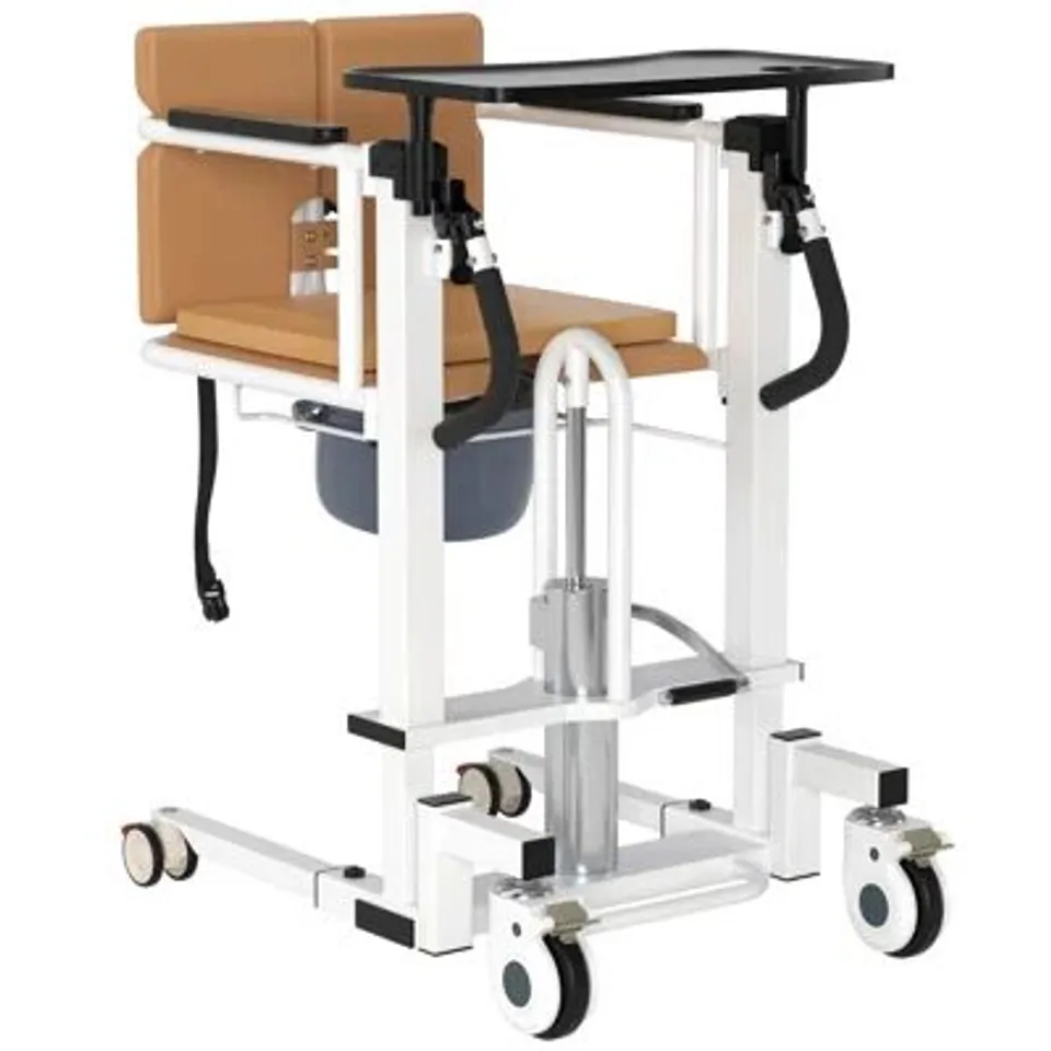 BOXED MULTI-FUNCTIONAL LIFT TRANSFER CHAIR COMMODE FOR HOME 
