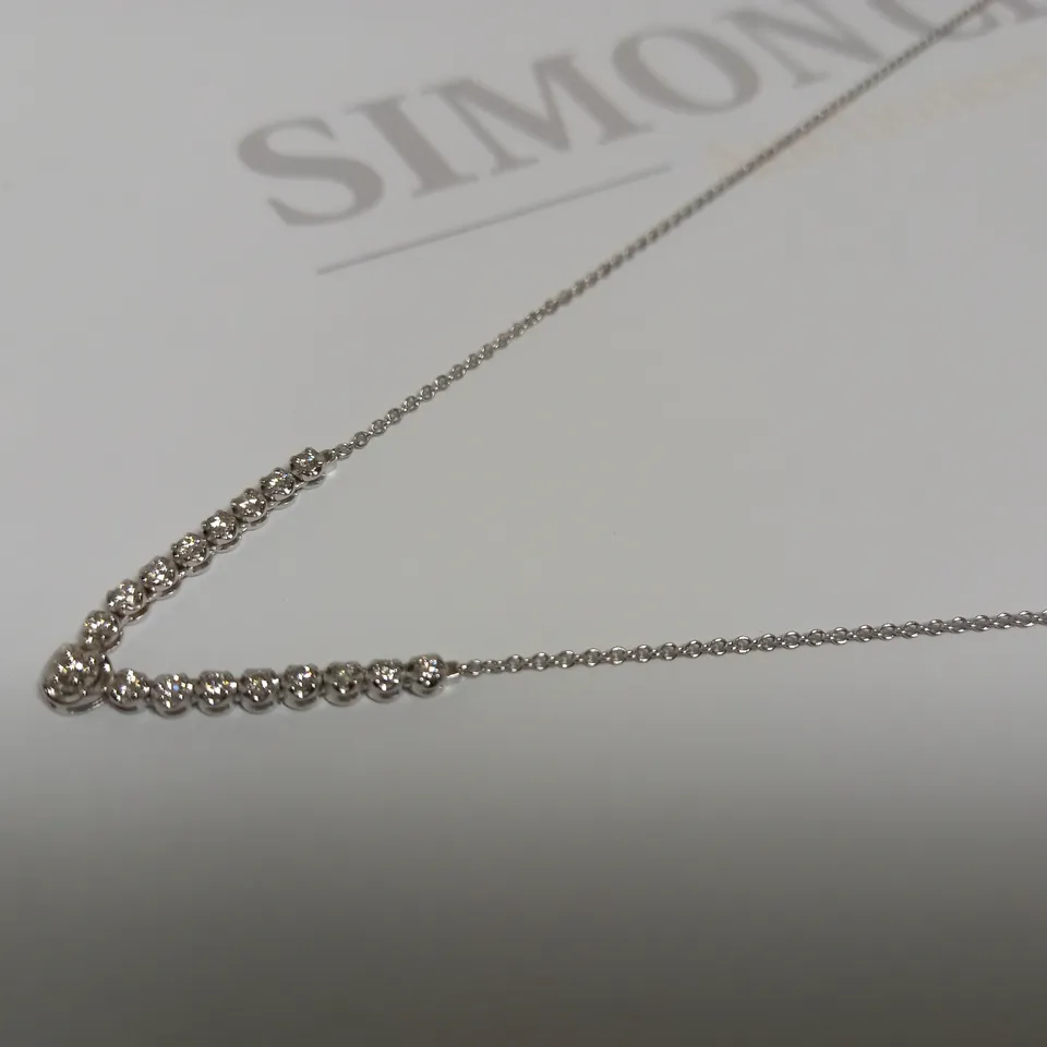 DESIGNER 18CT WHITE GOLD DIAMOND NECKLET