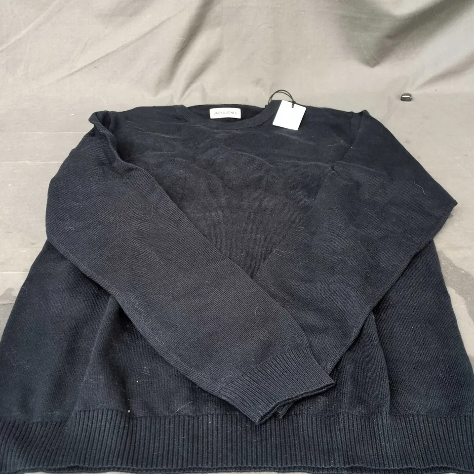 JACK & JONES NAVY KNIT CREW NECK JUMPER – MEN’S, UK M (EU M FR M)