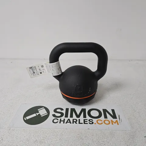 KETTLEBELL β BLACK CAST-IRON WITH ORANGE BASE BAND - 16KG