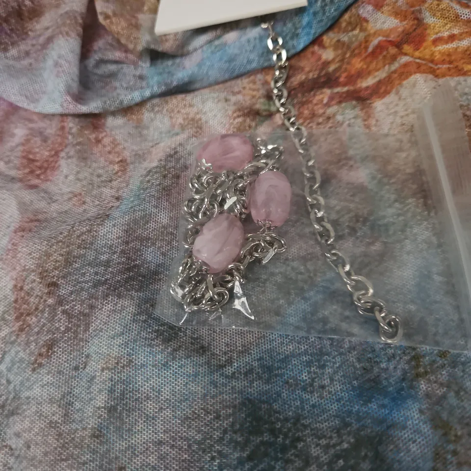 OUTCAST NIKILA MAXI DRESS – LAGOON OCEAN PRINT, SIZE S (VERIFY MODEL)