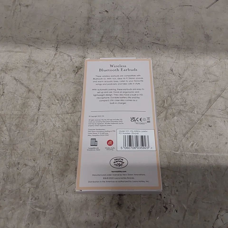 BOXED LAURA ASHLEY TRUE WIRELESS EARBUDS WILD MEAD // FAULTY (1 BOX)