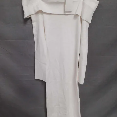 PRETTY LAVISH SOREYA KNIT BARDOT DRESS N CREAM SIZE L