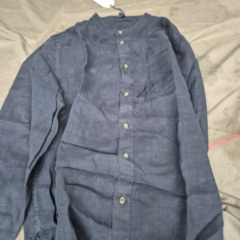 SEASALT CORNWALL MEN'S GARMENT-DYED LINEN SHIRT MARITIME NAVY