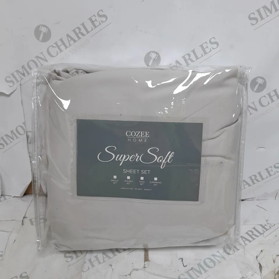 COZEE HOME, SUPER SOFT SHEET SET - SINGLE SIZE