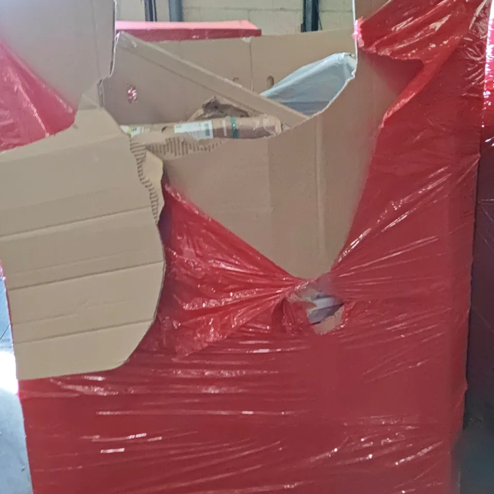 PALLET OF ASSORTED HOUSEHOLD GOODS AND PRODUCTS TO INCLUDE; RETRACTABLE SAFETY GATE, TOILET SEAT,POWER SOCKET