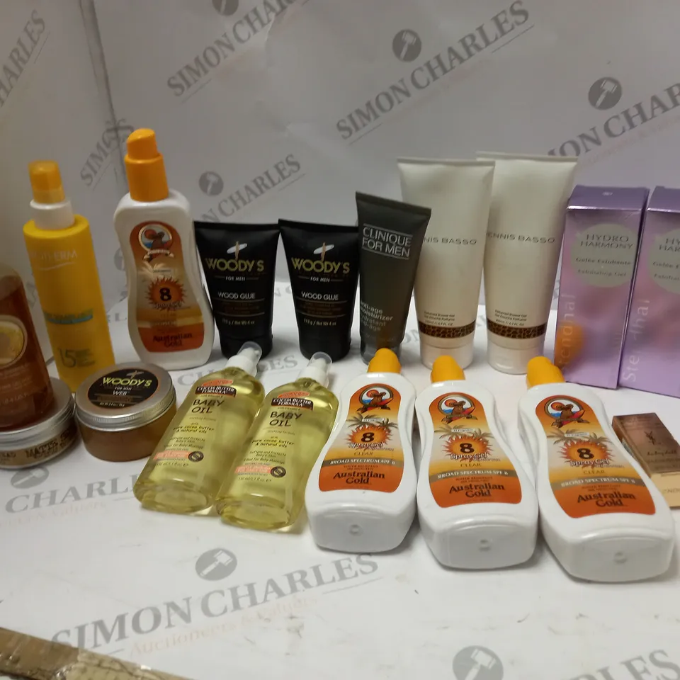 LOT OF APPROX 25 TO INCLUDE AUSTRALIAN GOLD SPRAY GEL , WOODYS WOOD GLUE , ETC