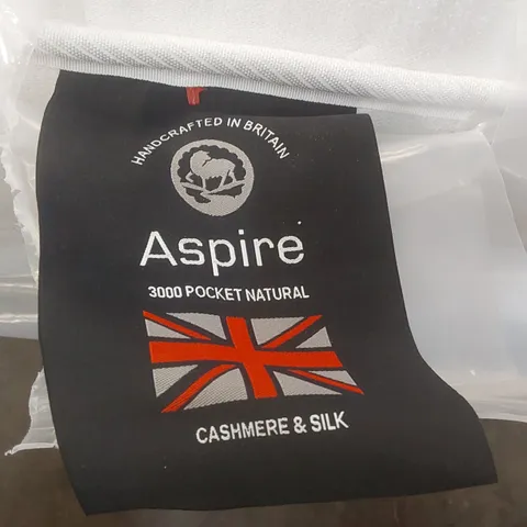 QUALITY BAGGED ASPIRE CASHMERE & SILK 3000 POCKET 4'6" DOUBLE MATTRESS 