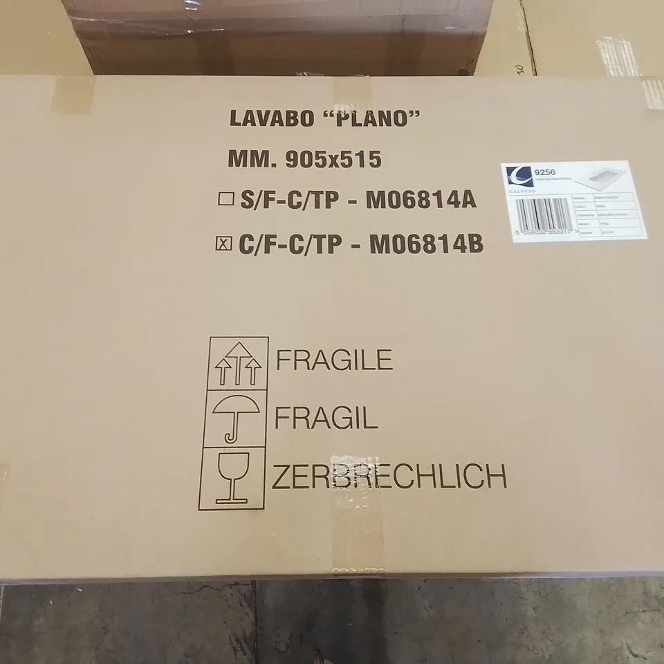 BOXED AS NEW CALYPSO LEDRO CAST BASIN 910MM IN WHITE - 950X560X215MM